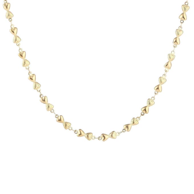 Michelle Bijou - Ketting van hartjes - Goud - Nickel free