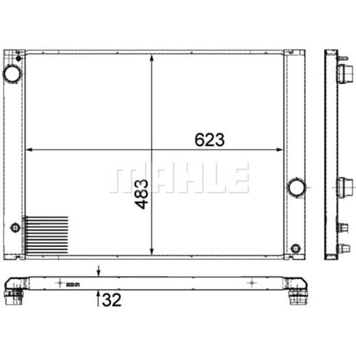 Radiator, motorkoeling MAHLE CR 1682 000P
