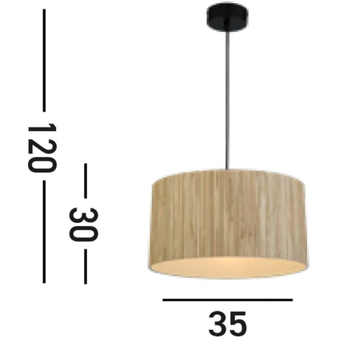 Searchlight Hanglamp Meadow, bruin, zwart, natuurlijke vezels, staal