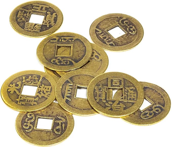Chinese Feng Shui - Geluksmunten set van 10