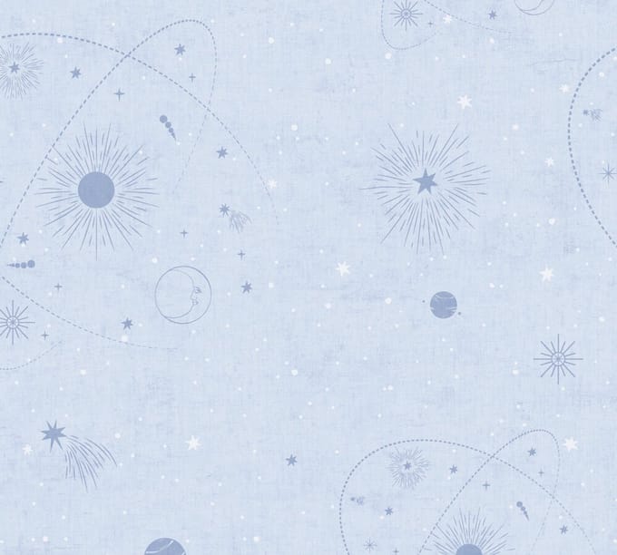 HEELAL BEHANG | Sterren en planeten - Blauw Wit - A.S. Création Lilly & Luis
