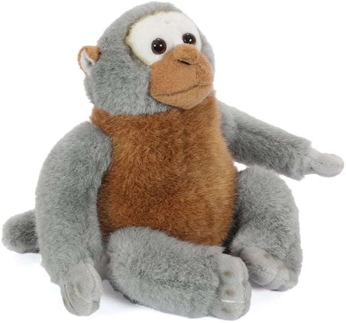 PIA Soft Toys - Pluche Knuffeldier Aap - bruin/grijs - 20 cm