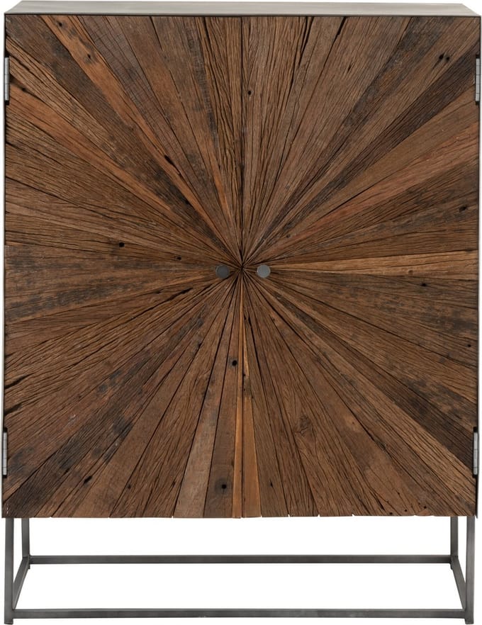 J-Line kast Shanil 2 Deuren - hout/ijzer - naturel