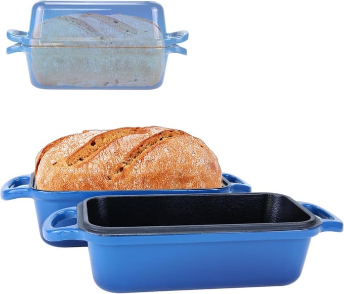 Broodbakvorm - Bakblik - Thuis Bakken - Emaille Afwerking - 1278 cm - Zeeblauw