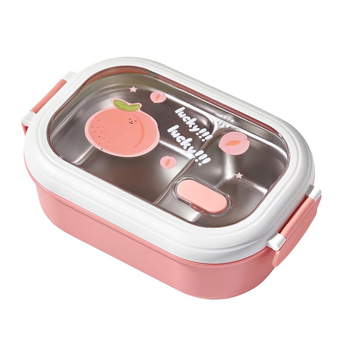 Bento Lunchbox Draagbare Veilige Lekvrije Verdeelde RVS Thermische Lunchbox voor Studenten roze