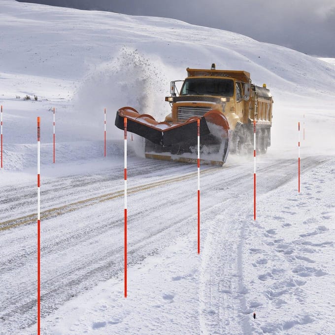 100 Pièces Marqueurs de Chaussée Réfléchissants 5/16  Dia 72 po Piquets à Neige Réflecteurs