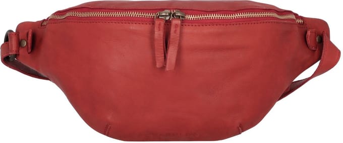 HAROLD'S Leren Schoudertas Submarine Hipbag Red Donkerrood