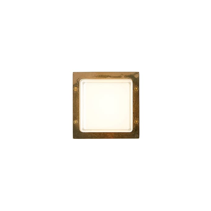 Moretti Luce LED buitenwandlamp Ice Cubic 3403, messing natuur