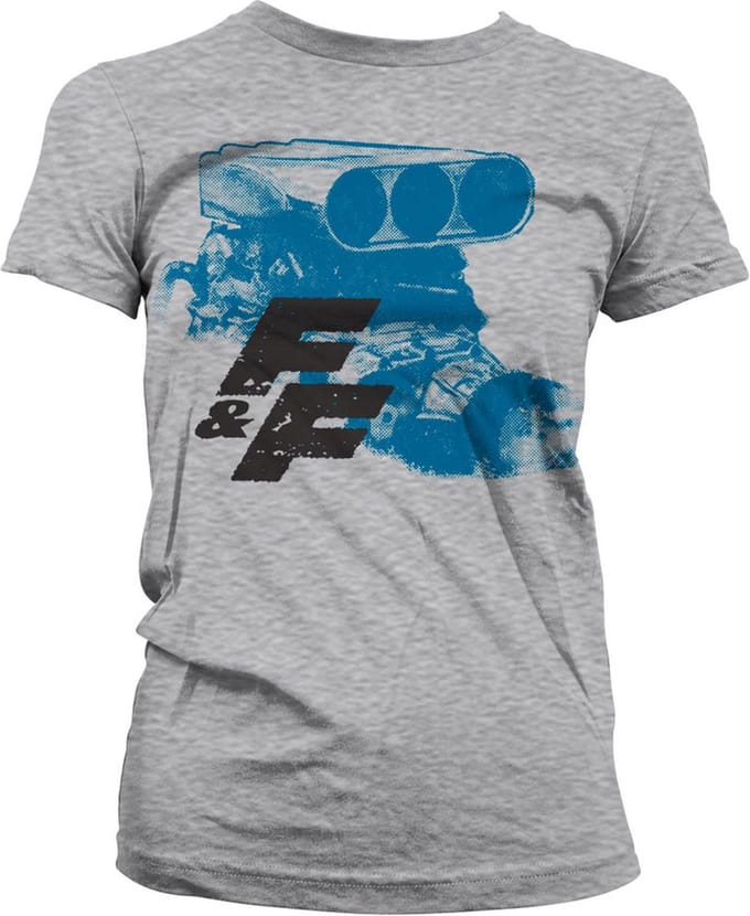 The Fast And The Furious Dames Tshirt -M- Engine Grijs