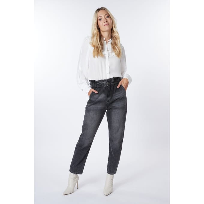EsQualo Blouse Ruffles Structured Fabric Off White Taglia: 42 | Magliette intime Outlet | Donna | Bianco