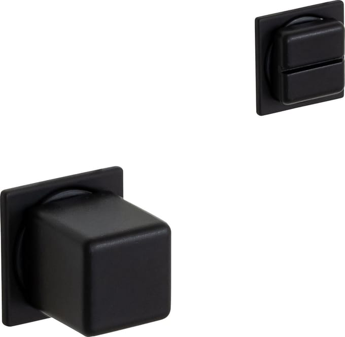 ELIOT® minimalistisch WC rozet - mat zwart - minirozet - vrij / bezet