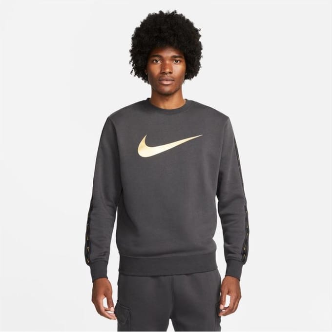 Nike Repeat Sweater - Grijs/Goud - Maat XL - Unisex