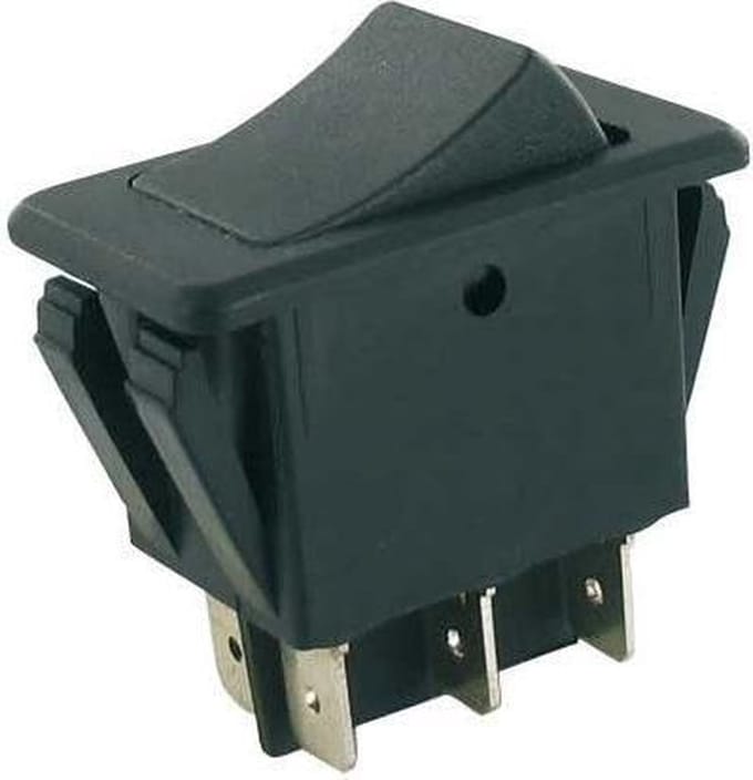 Wipschakelaar ovaal aan-aan dubbel polig 12V/20 Amp