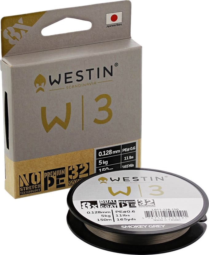 Westin Fishing W3 8 Braid Smokey Grey (0.148mm 150m 6.1kg)