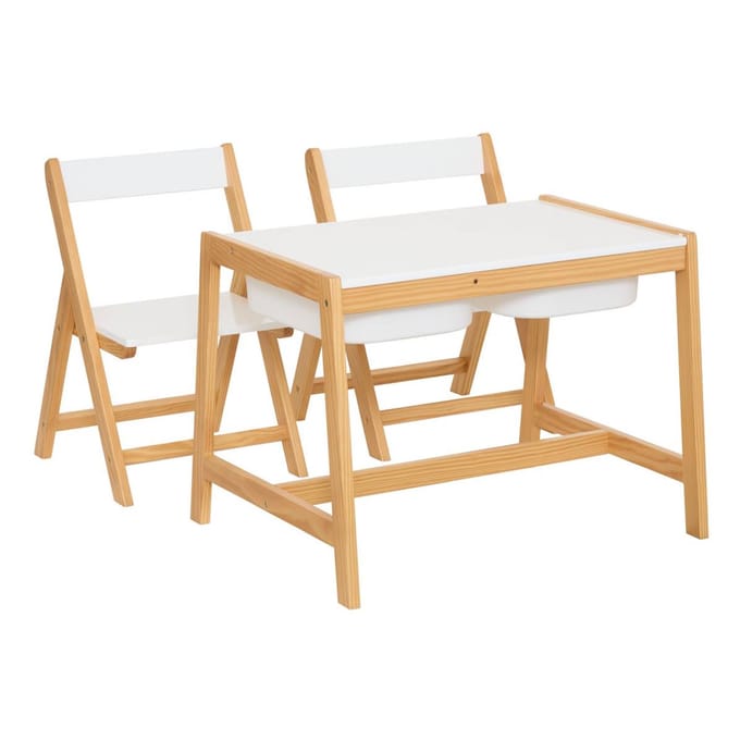 Eazy Living Bureau met 2 Stoelen Manu Wit