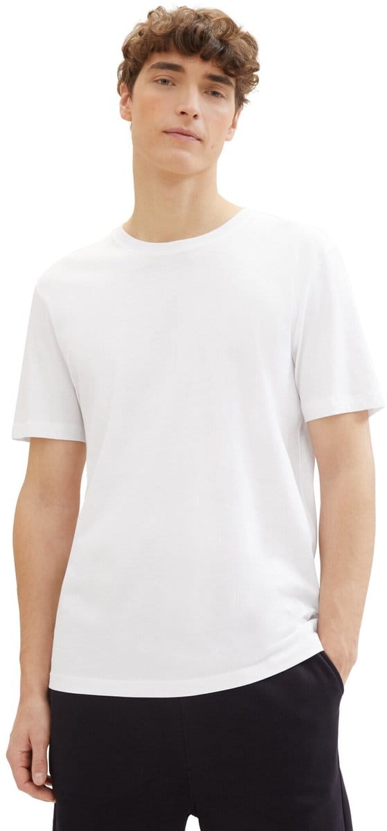 Tom Tailor Denim - Katoenen T-shirts in een 3-pack - Maat M - White
