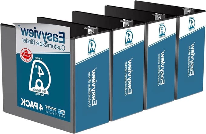 Ringbanden - Map Mappen - Documenten Organiseren - Schuine D-ring - 4 Inch Capaciteit - Zwart