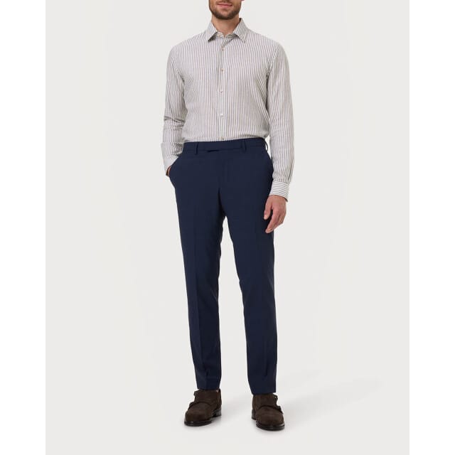 Slim fit pantalon met persplooien, model 'Ryan'