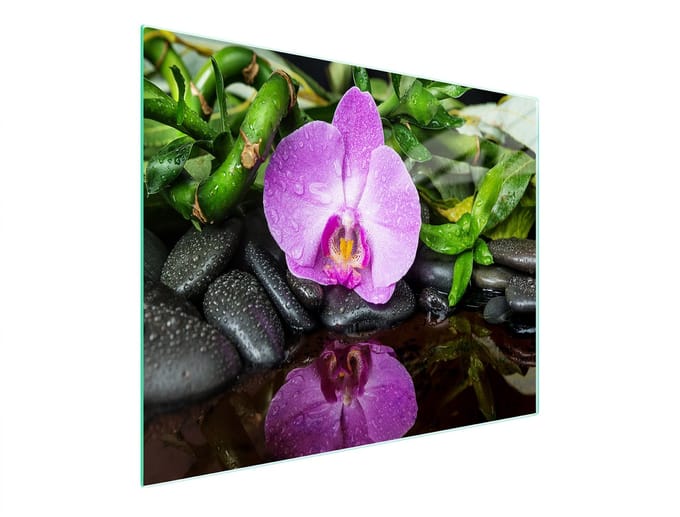 TMK ArtDeko - Snijplank - Glas - 52x30cm - Orchidee Design