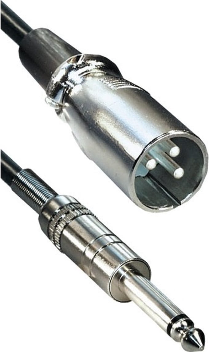 XLR (m) - 6,35mm Jack mono (m) audiokabel - 5 meter