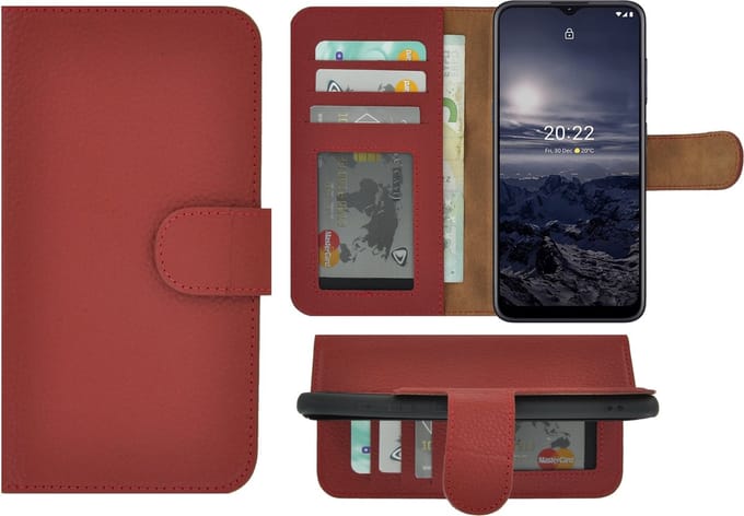 MoDo hoesje Geschikt voor Nokia G11/ G21 - Leer Book Case - Rood