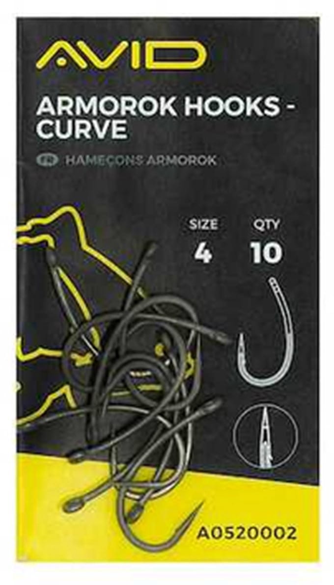 Avid Carp Armorok Hooks - Curve Barbless (10 pcs) - Maat : size 4