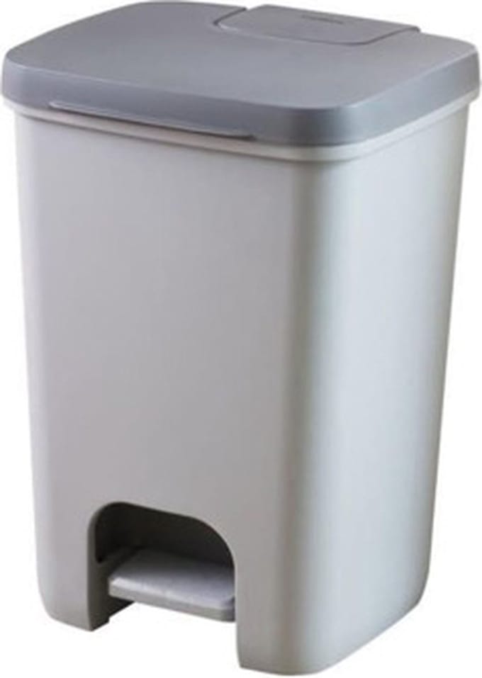Curver Essentials pedaalemmer - 20 liter - Zilver / Antraciet