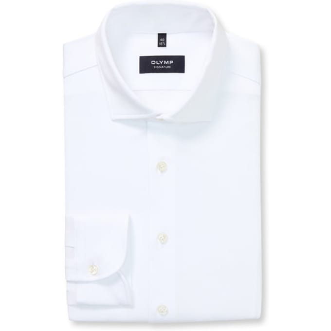 OLYMP Signature Overhemd, Tailored Fit, Signature Kent, Wit