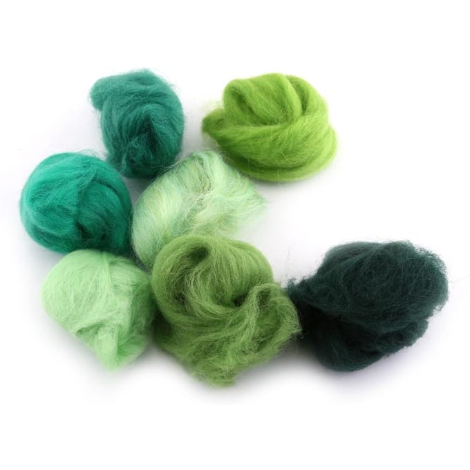 36 Kleuren Wolvezel Geverfd Roving Voor Naaldvilten Handspinnen Set beige