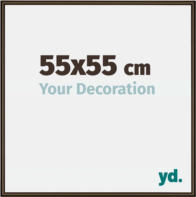 Your Decoration - Fotolijst 55x55 cm - Aluminium - Walnoot Structuur - New York