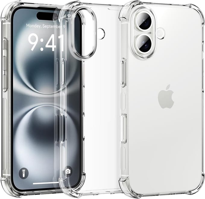 Hoesje geschikt voor iPhone 16 Plus shockproof backcover – transparant
