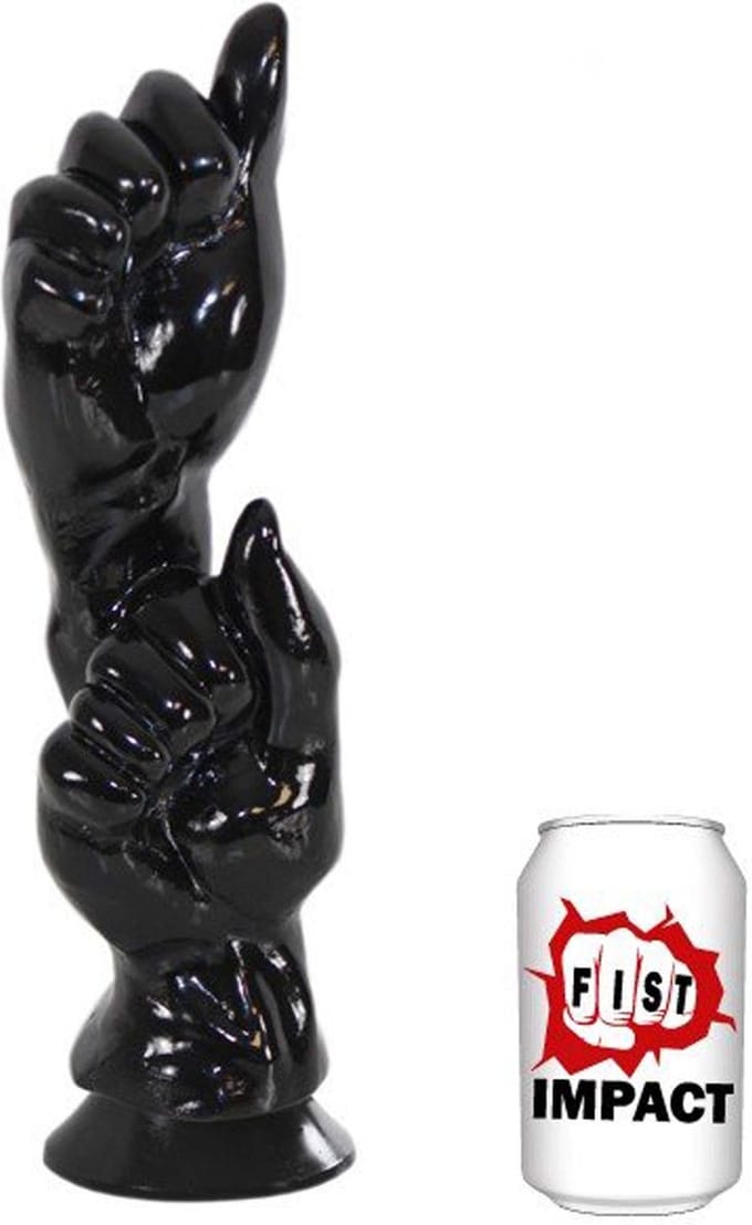 Gangbangster - Two Hands - Dildo - 32 x 9 cm - PVC - Zwart
