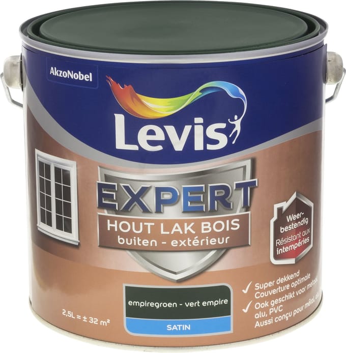 Levis - Expert Hout Lak Buiten Satin - Empiregroen - 2,5 L