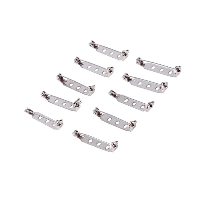 50 stuks Brochespelden Broche Sluiting Achterkant Veiligheidssluiting Rollend DIY Knutsel 32mm white