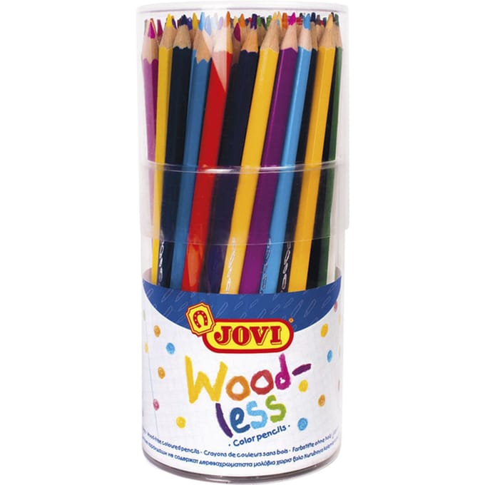 Kleurpotloden Jovi houtvrij assorti pot à 84 stuks
