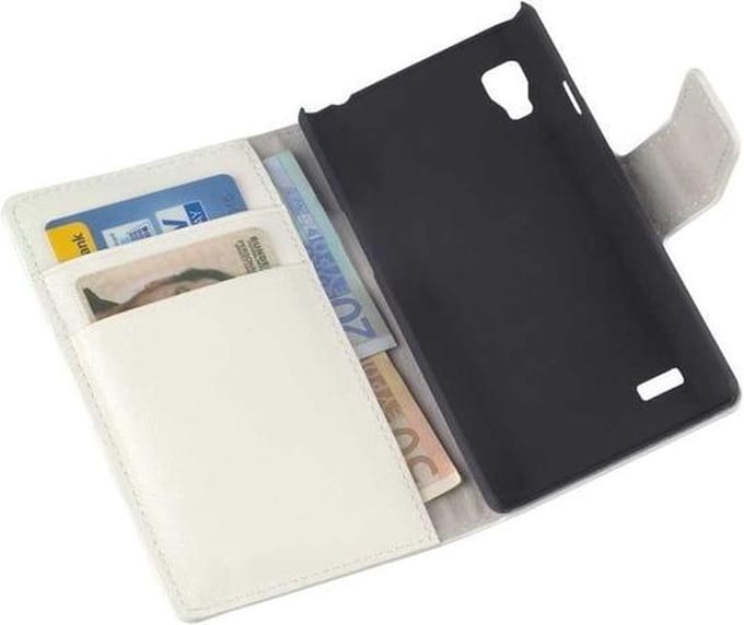 LELYCASE Book Case Flip Cover Wallet Hoesje LG Optimus L9 Wit