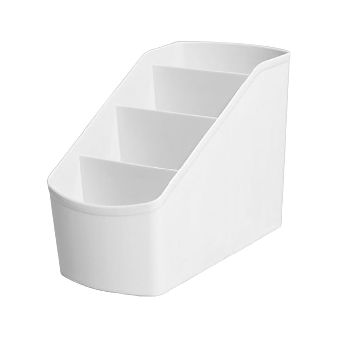 Bureau-organizer met 4 vakken Plastic Multifunctionele Pen Potlood Afstandsbediening Houder white
