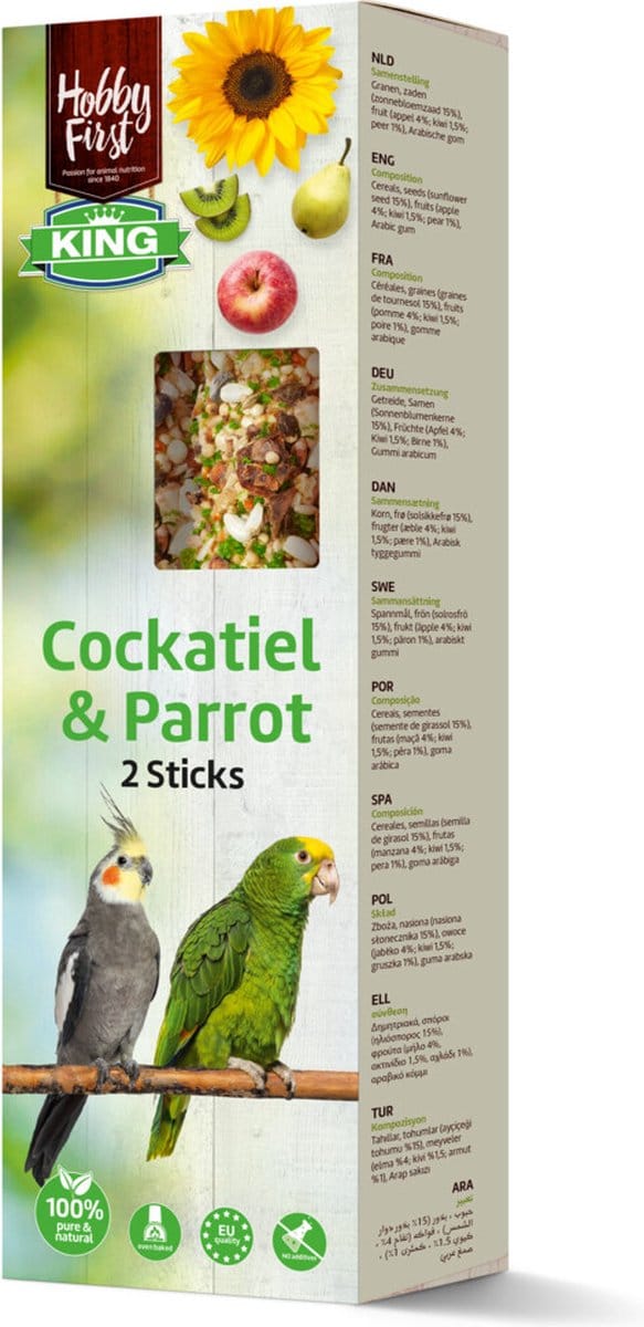 Hobby First Sticks L Cockatiels&Parrots - Fruit