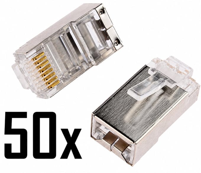ValeDelucs RJ45 CAT6 STP FTP Connectors - Gold Plated - 50 stuks