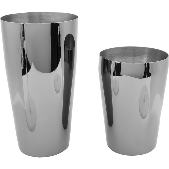2 stuks Roestvrij Staal Boston Cocktail Shaker Beker Bar Mixen Drank Bartender Tool gray