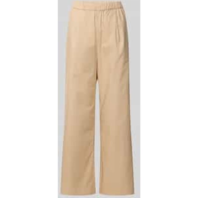 Straight leg stoffen broek met elastische band