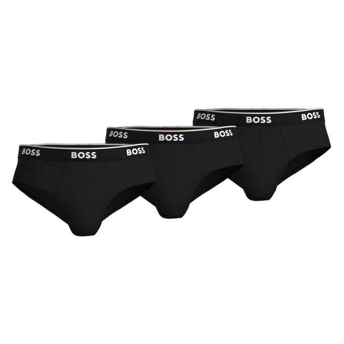 Boss Heren Premium Katoenen Slips (Verpakking van 3) (Zwart)