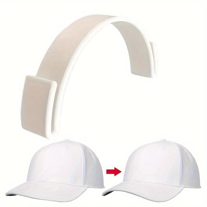 Draagbare Plastic Hoedvormer en Randbuigtool, Herbruikbare Hoedbuiger met Pulpreducerende Tape, Ideaal Hoedaccessoire white