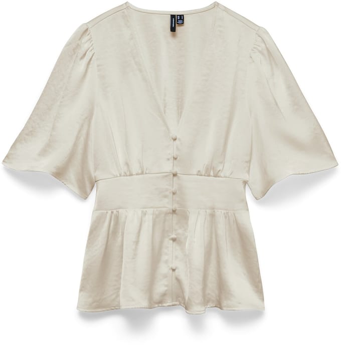 VERO MODA - VMANDREA 2/4 BUTTON TOP WVN - Dames - Blouses