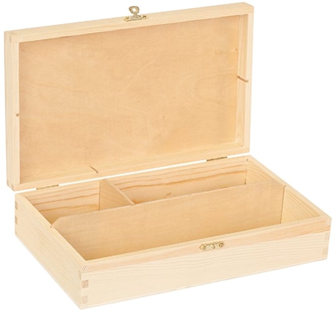 Playwood houten tekendoos knutselbox 27x16x6,5 cm voor kinderen.