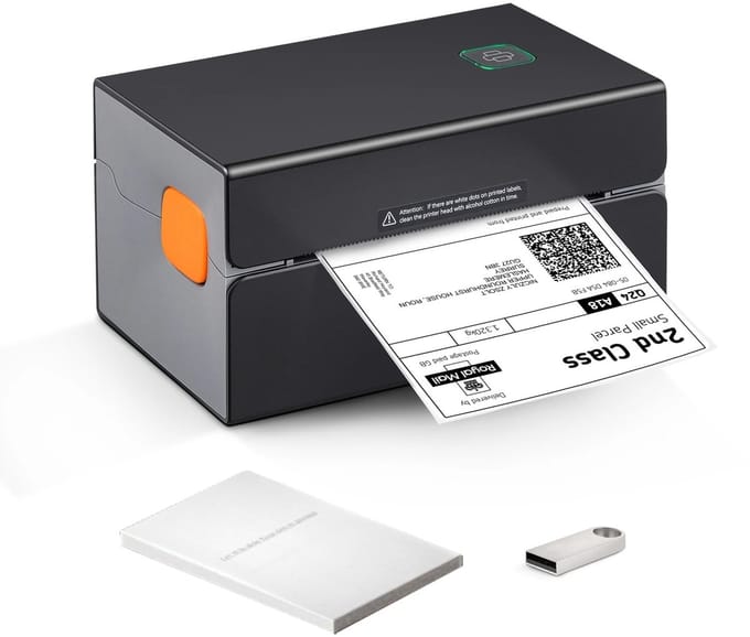 ITRONIQ Thermische Labelprinter Bluetooth - Labelmaker Voor Verzendlabels Barcode Labels - Draadloze Labelmachine - Zwart