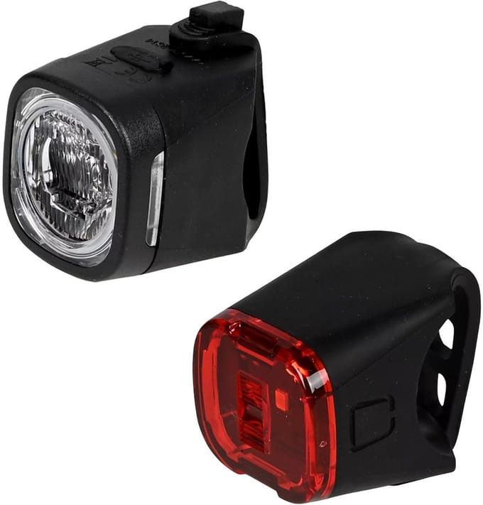 Benson LED fietslamp set - rood / wit - USB oplaadbaar - waterbestendig