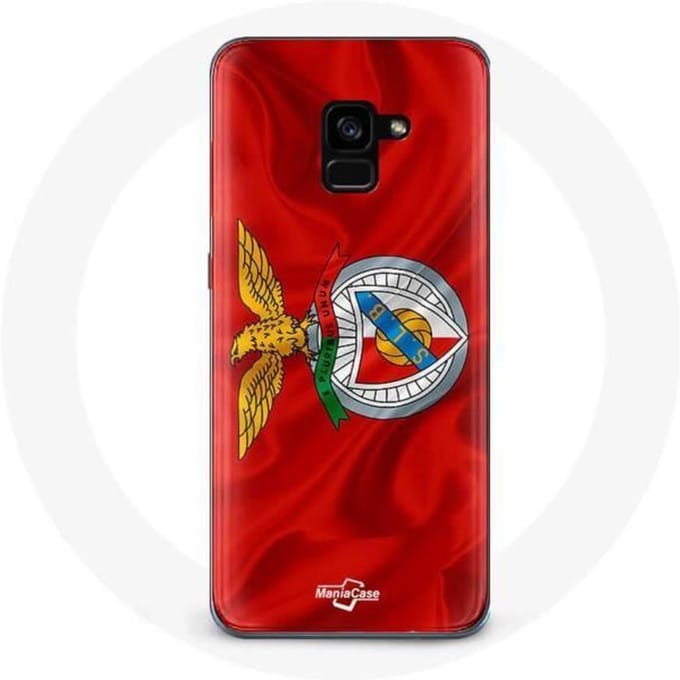 Samsung Galaxy A5 2018 hoesje slb benfica rode achtergrond