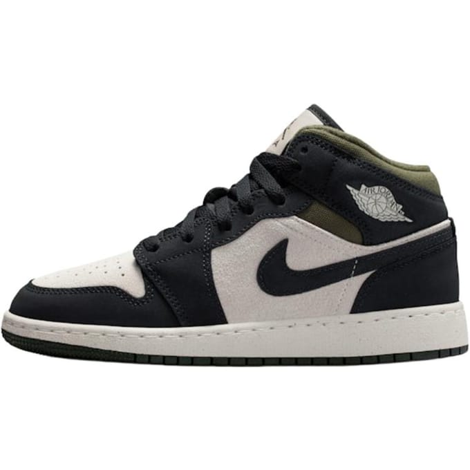 Jordan Aj1 Mid Kindersneakers - Beige - Maat 35.5 - Leer