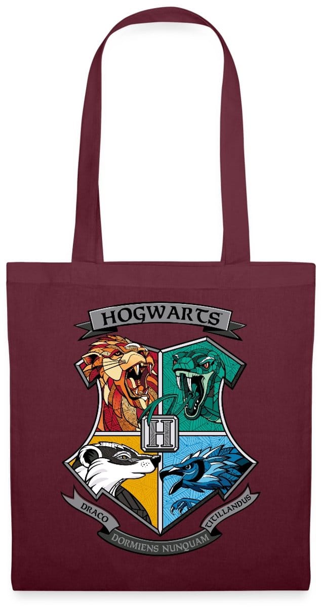 Harry Potter Hogwarts Logo Tas Van Stof Schoudertas